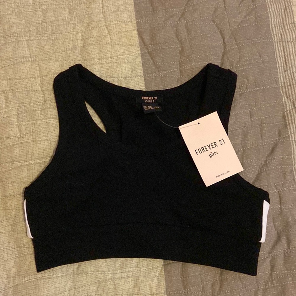 Forever 21 black and white sports bra
